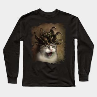 Evil Catdusa Medusa Cat Long Sleeve T-Shirt